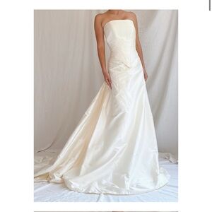 Vintage Silk Strapless Gown